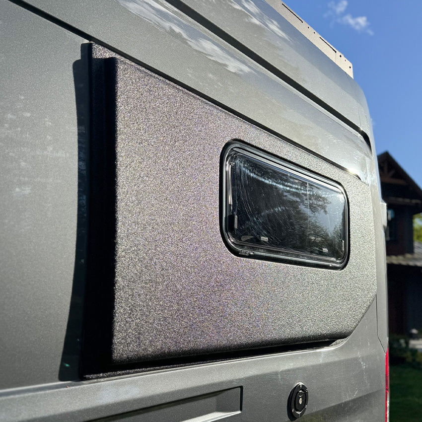 Ford Transit Van 148" EL Single Flare - Driver Side with Half Slider Window