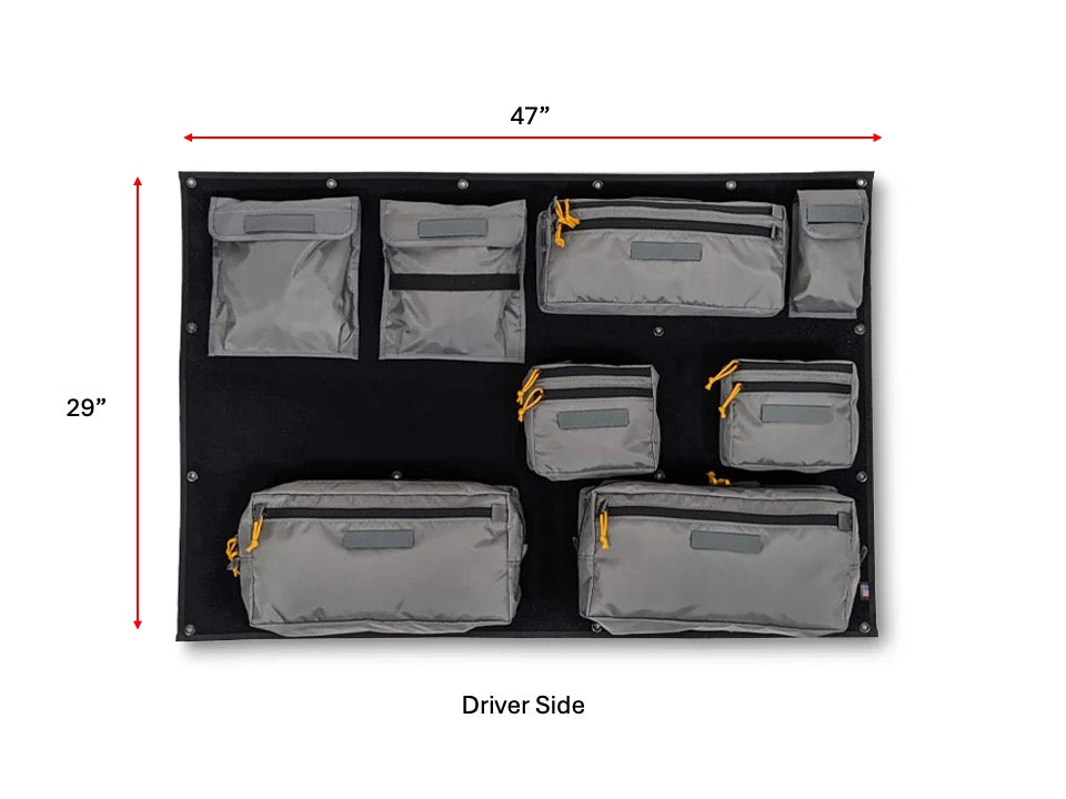 2024+ Rear Soft Goods Organizer Bundle - Flarespace Adventure Van Conversion Parts