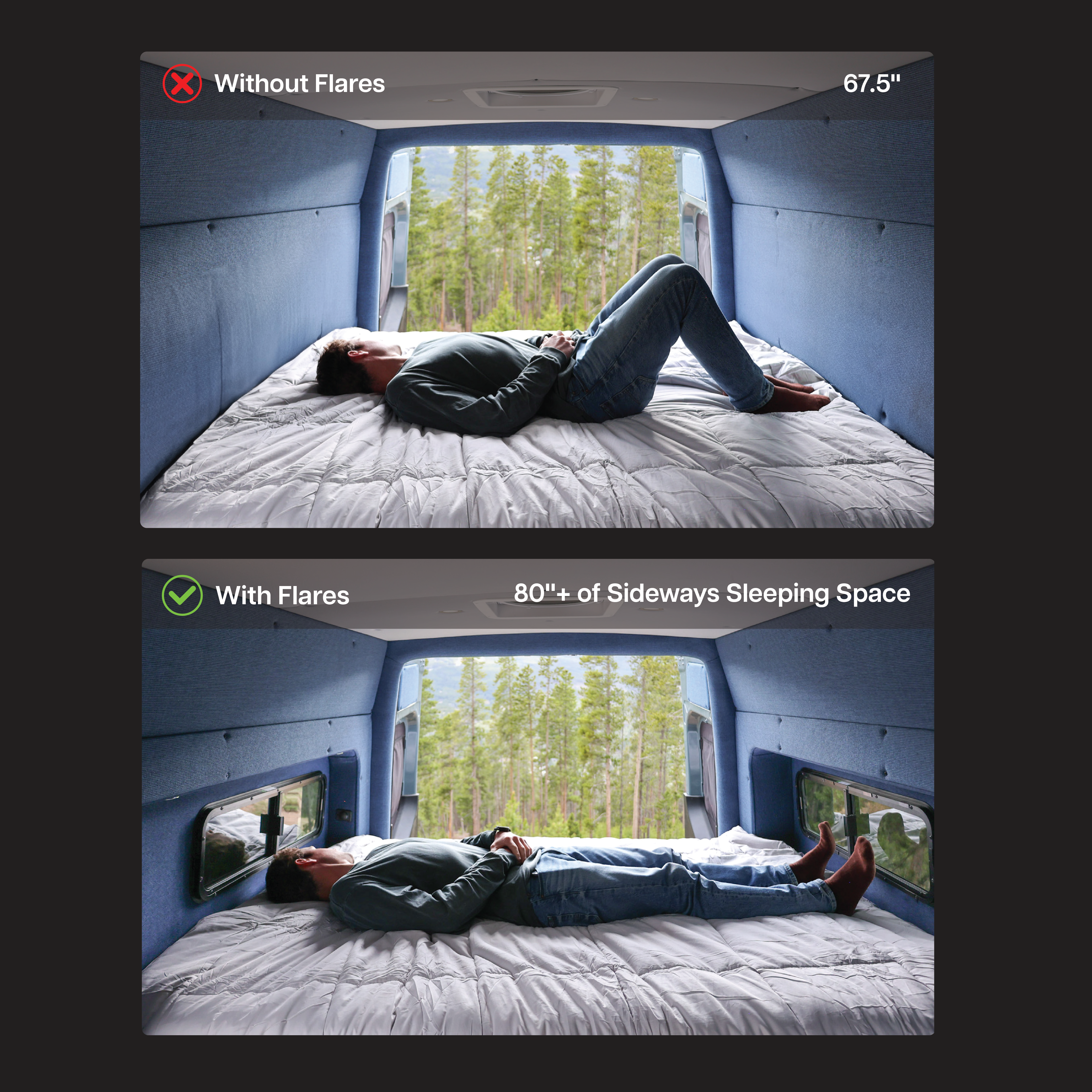 *NEW* Sprinter Van 170" Full Flare - Flarespace Adventure Van Conversion Parts