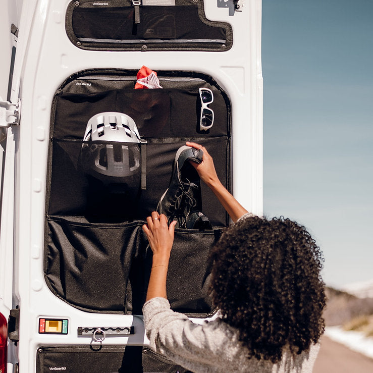 VanEssentials Rear Door Storage Bundle for Ford Transit - Flarespace Adventure Van Conversion Parts