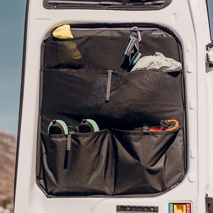 VanEssentials Rear Door Storage Bundle for Ford Transit - Flarespace Adventure Van Conversion Parts
