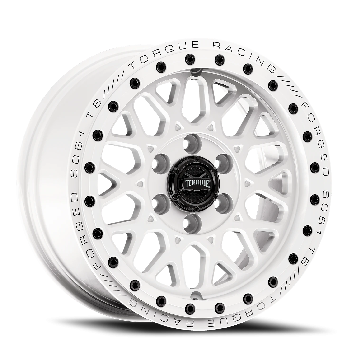 17” Torque Forged Enduro in Satin White - Flarespace Adventure Van Conversion Parts