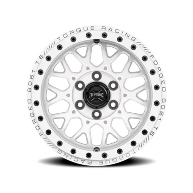 17” Torque Forged Enduro in Satin White - Flarespace Adventure Van Conversion Parts