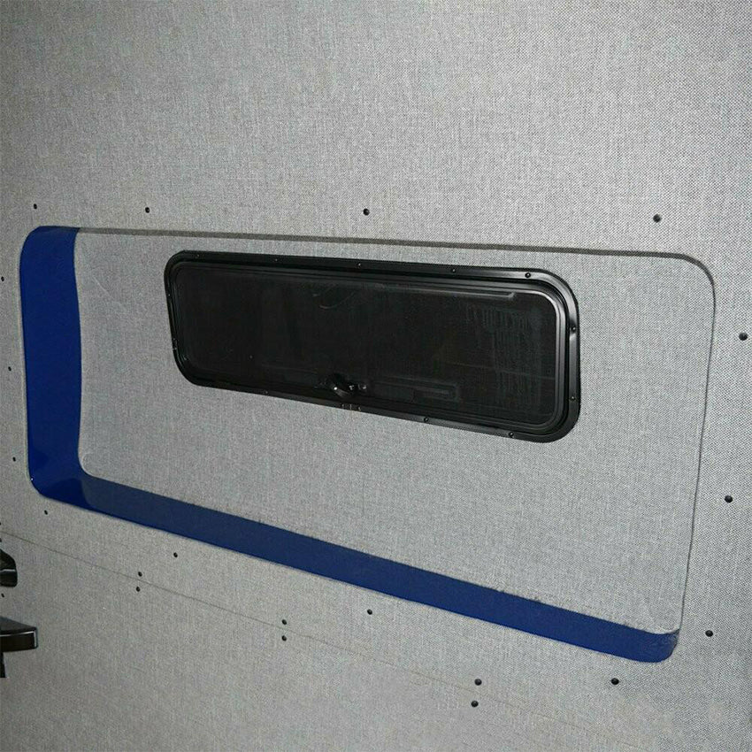 Sprinter 144" Trim Rings: Driver Side - Extended Depth, Awning | Passenger Side - Regular Depth, Half Slider - Flarespace Adventure Van Conversion Parts