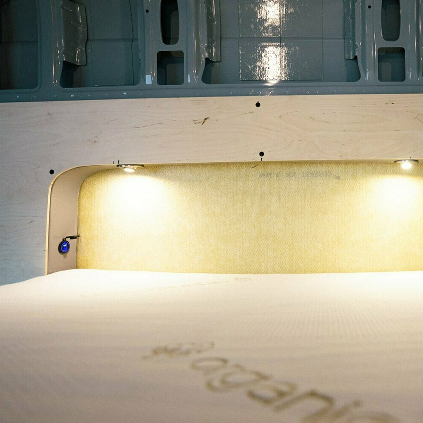 Sprinter 144" Trim Rings: Driver Side - Extended Depth, Awning | Passenger Side - Regular Depth, Half Slider - Flarespace Adventure Van Conversion Parts