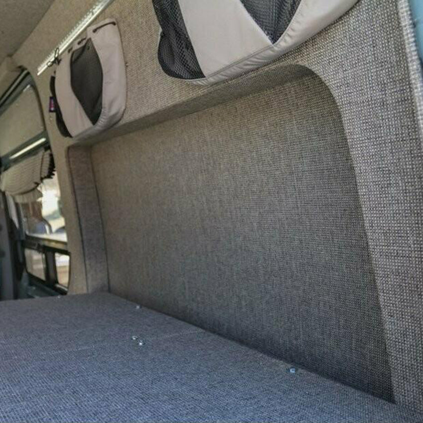 Sprinter 144" Trim Rings: Driver Side - Extended Depth, Awning | Passenger Side - Regular Depth, Half Slider - Flarespace Adventure Van Conversion Parts