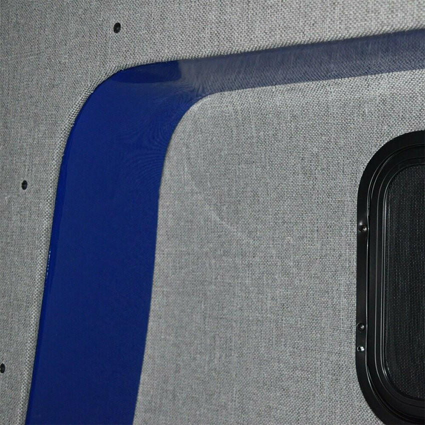 Sprinter 144" Trim Rings: Driver Side - Extended Depth, Awning | Passenger Side - Regular Depth, Half Slider - Flarespace Adventure Van Conversion Parts