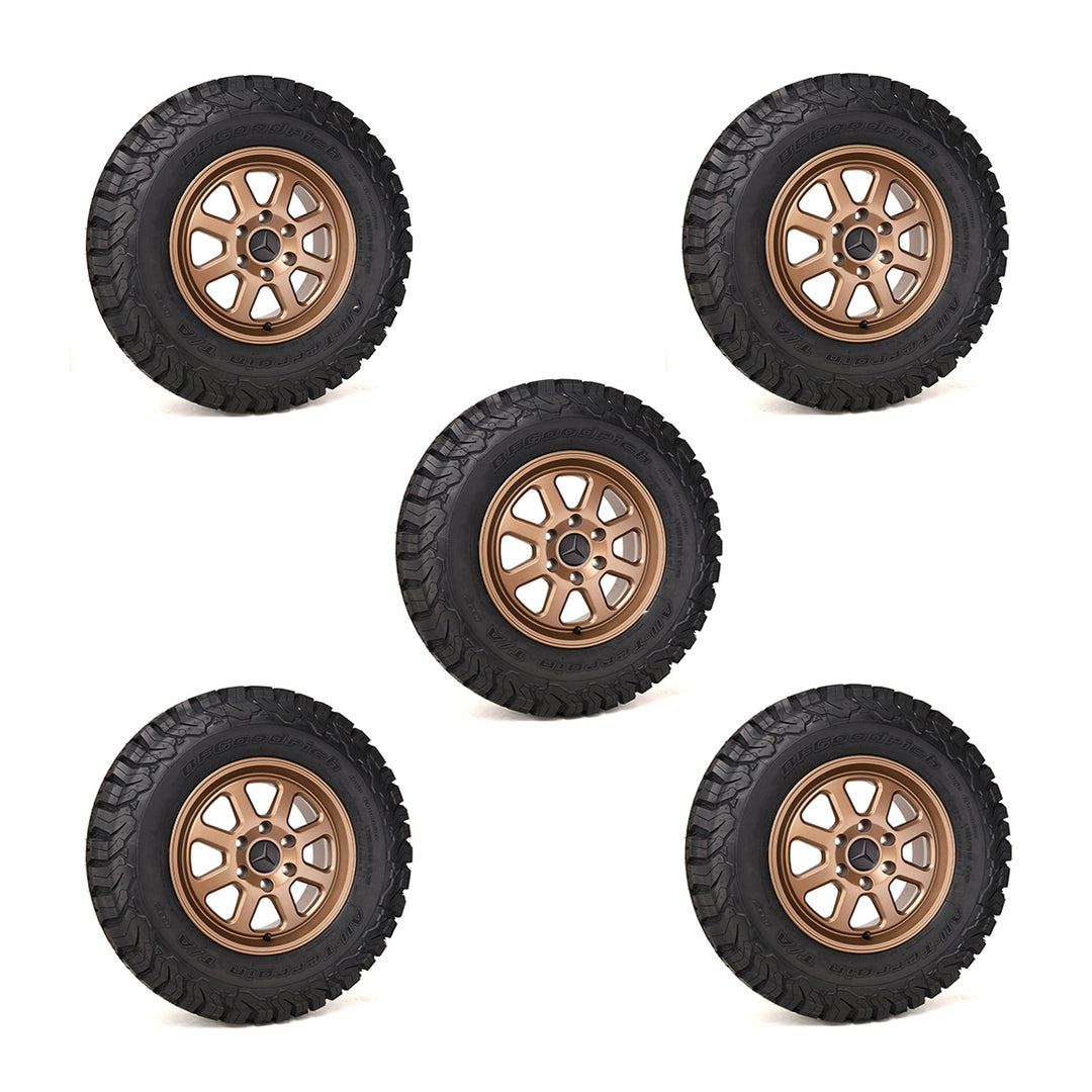 Classic Tire and Wheel Package Bronze 16" (5 pack) - Flarespace Adventure Van Conversion Parts