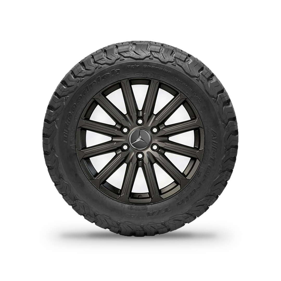 Stealth Tire and Wheel Package - Matte Black 18" - Flarespace Adventure Van Conversion Parts