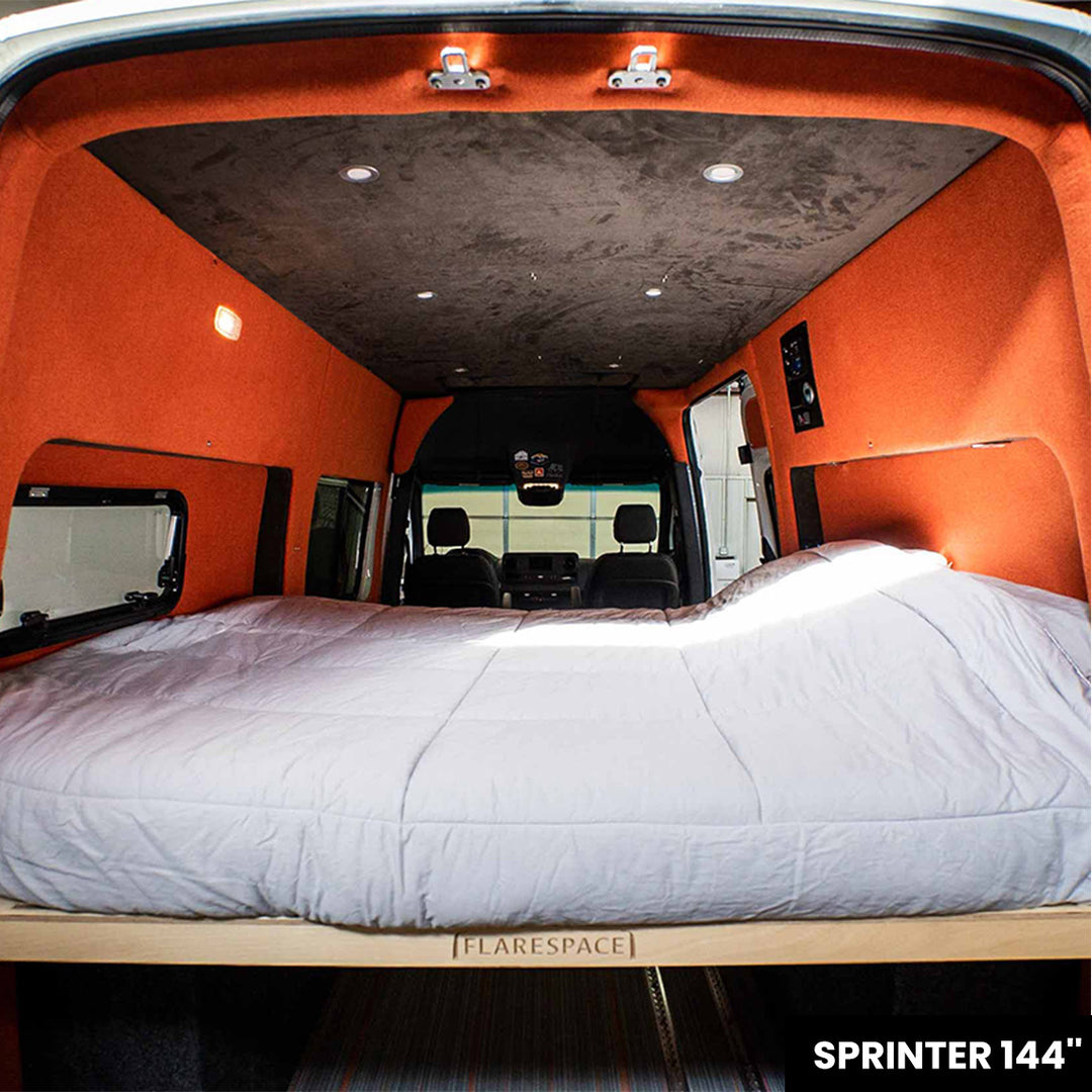 Flarespace Wood Bed System ↗️ - Flarespace Adventure Van Conversion Parts