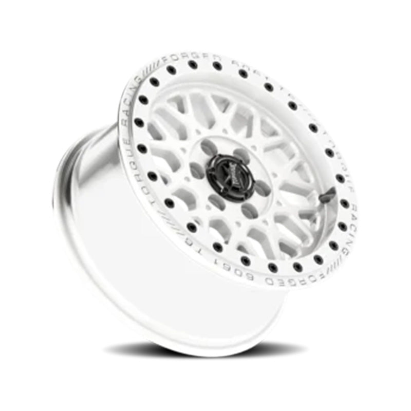 17” Torque Forged Enduro in Satin White - Flarespace Adventure Van Conversion Parts