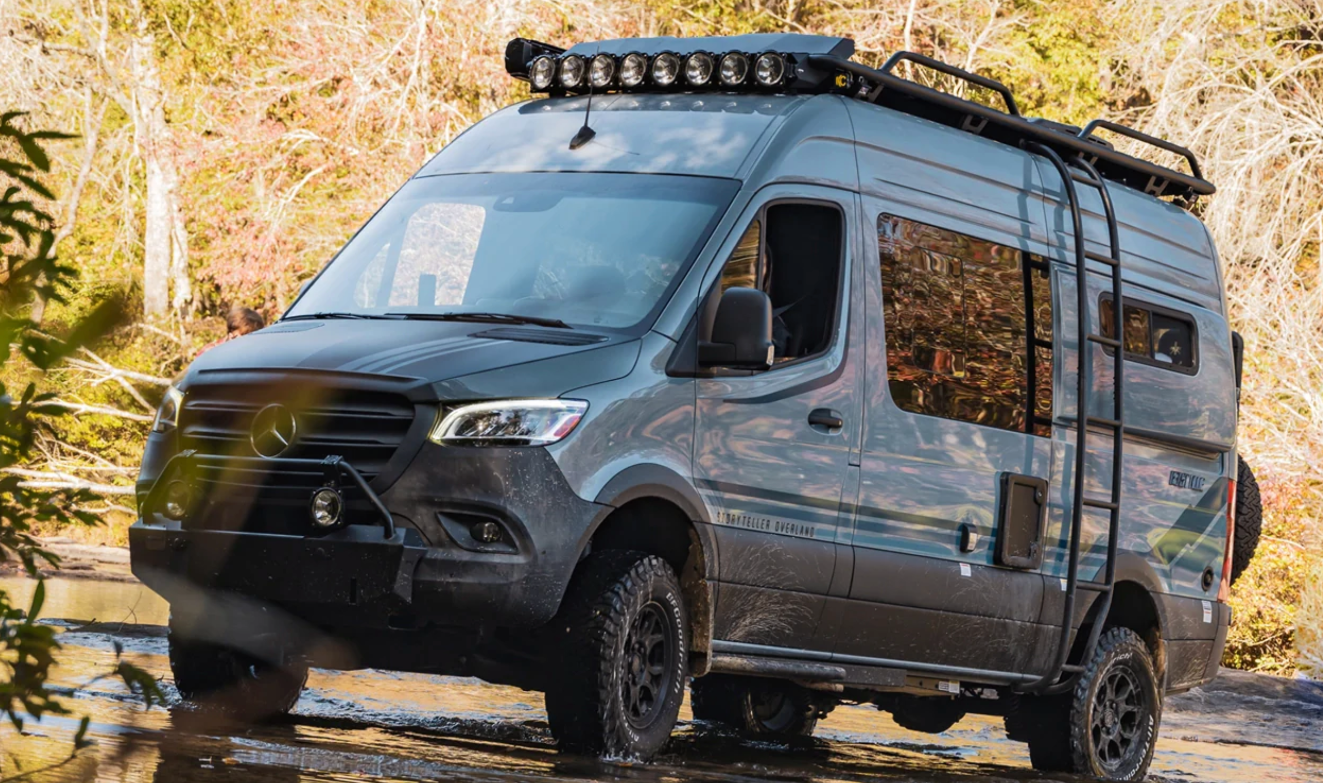 nVader Roof Rack Light BAR with KC Titan LED Light Bar on Storyteller Beast MODE